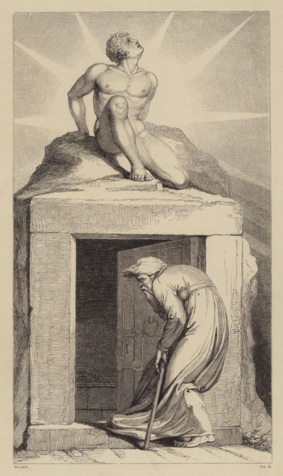 La Porte de la Mort, illustration pour le poème de Robert Blair, La Tombe - William after Blake